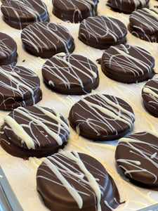 Cow Patties Chocolate Dipped Peanut Butter Cookies